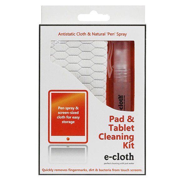 E-cloth for cleaning tablets