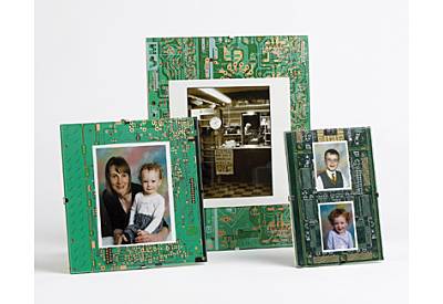 Picture frame made from recycled circuit board from Revolve