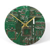 Wall clock made from recycled circuit board, from Revolve