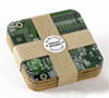 Set of 4 coasters made from recycled circuit board, from Revolve