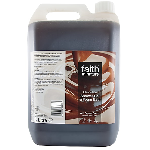 Faith In Nature Chocolate Shower Gel & Foam Bath 5l Edgeverse