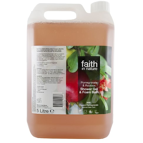 Faith In Nature Pomegranate Shower Gel & Foam Bath 5L