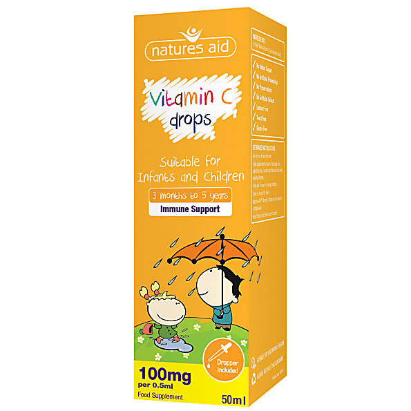 Natures Aid Vitamin C Drops for Infants & Children