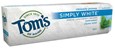 Tom's of Maine Simply White Whitening Toothpaste