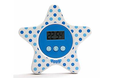 Blue dot digital shower timer