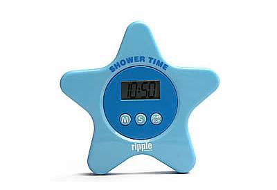 Blue shower timer