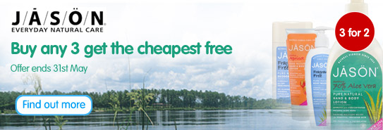 Buy 3 pay for 2 on selected Jason bodycare and fragrance free
