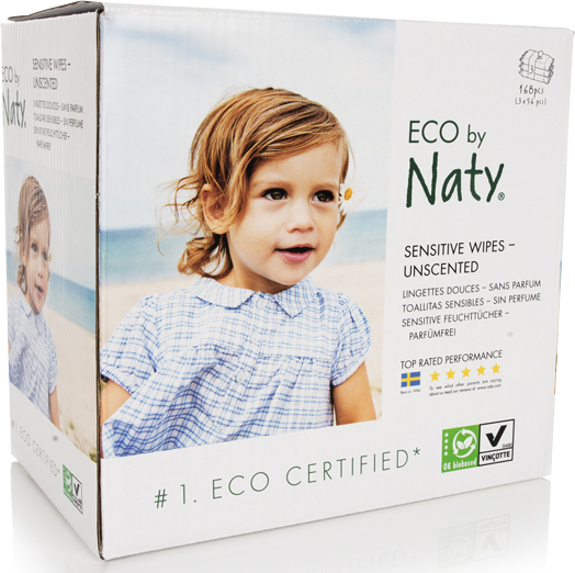 Naty triple pack of wipes