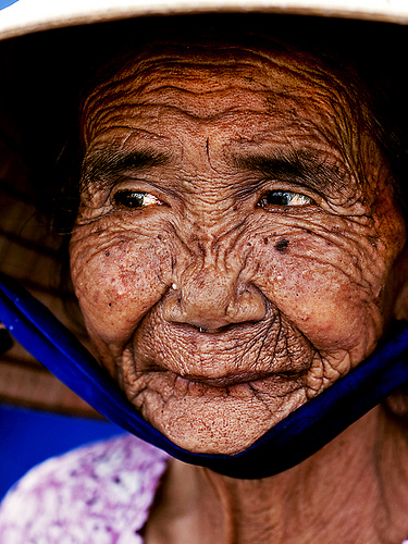 Beautiful aged face