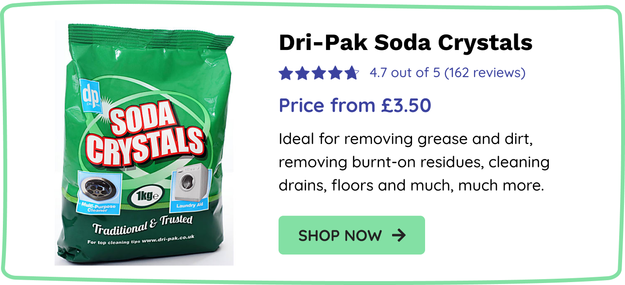 Shop soda crystals here: Buy now