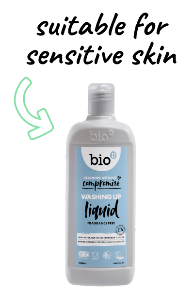 Bio-D Concentrated Washing Up Liquid 750ml - Fragrance Free