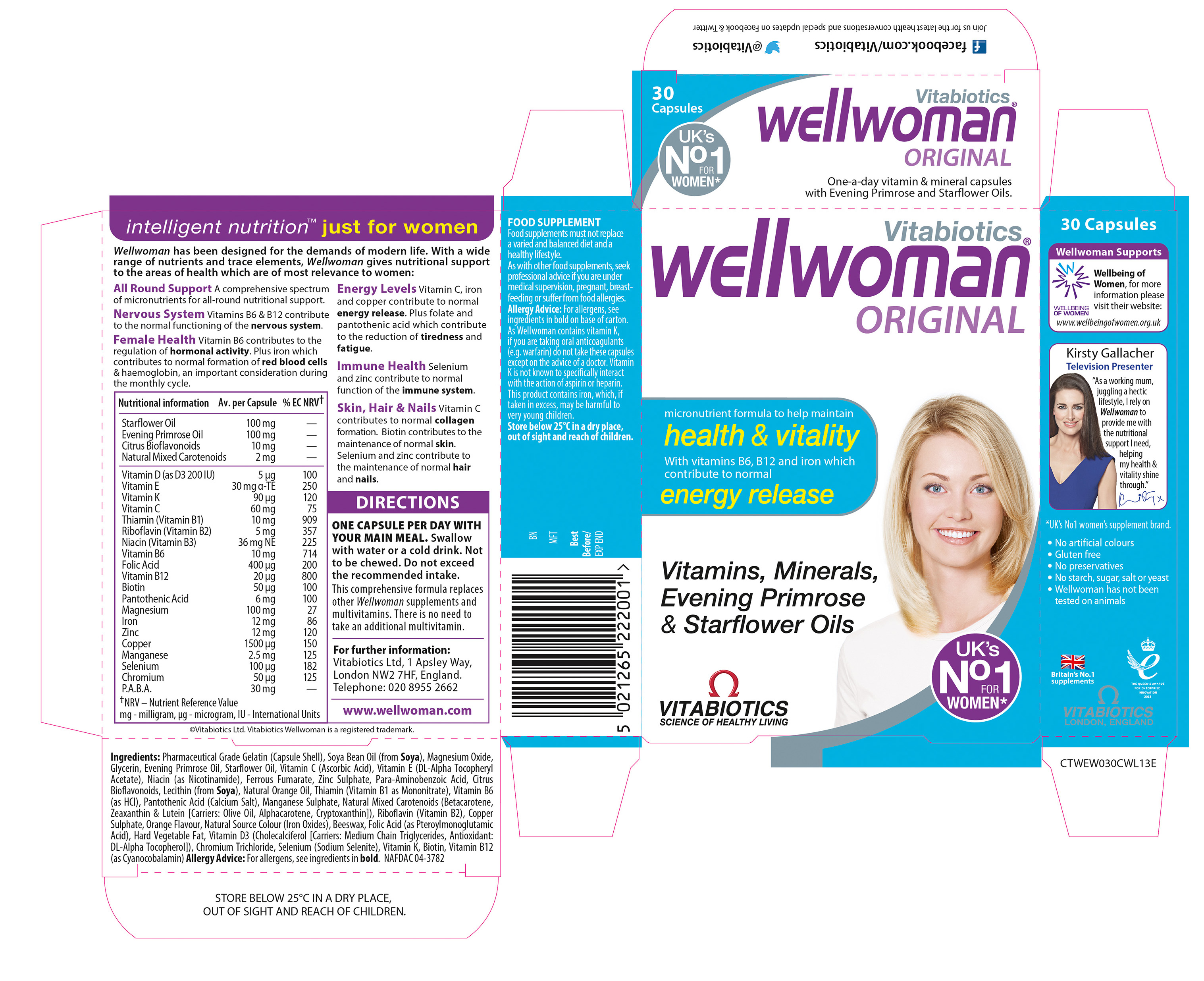 Vitabiotics Wellwoman Original 30 Tablets