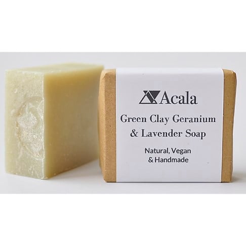 Acala Green Clay, Geranium and Lavender Soap