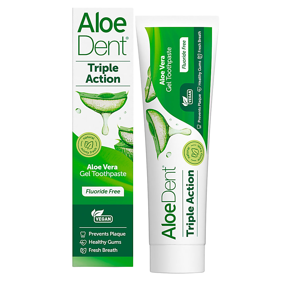 AloeDent Triple Action Toothpaste SLS Free Big Green Smile
