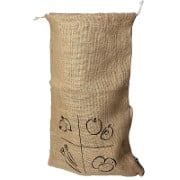 AH! Table! Burlap bag with organic cotton drawstring - Extra Large
