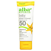 Alba Botanica Baby Sheer Mineral Fragrance Free Sunscreen Lotion SPF50