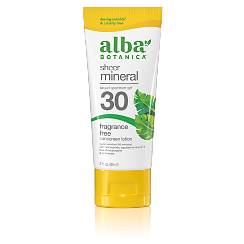 Alba Botanica Sheer Mineral Fragrance Free Sunscreen SPF30