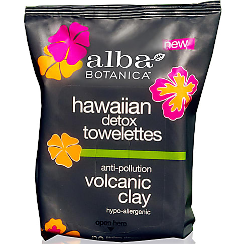 Alba Botanica Hawaiian Detox Volcanic Clay Towelettes (30 wipes)