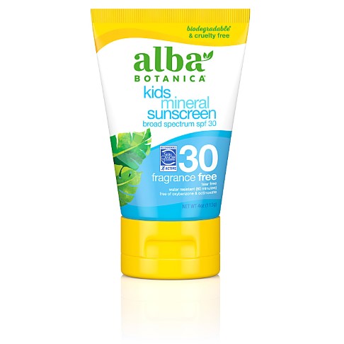 Alba Botanica Kids Mineral Sunscreen SPF30 - Fragrance Free