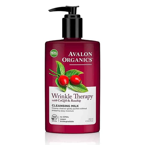 Avalon Organics Wrinkle Therapy Cleansing Milk with CoQ10 & Rosehip