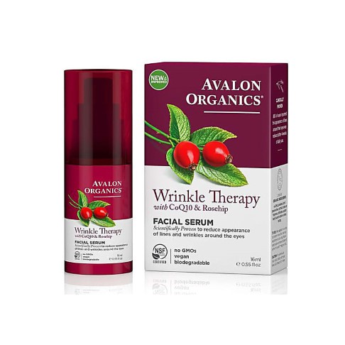 Avalon Organics Wrinkle Therapy Facial Serum with CoQ10 & Rosehip