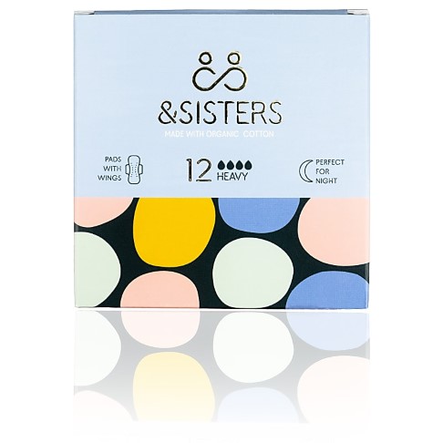 &Sisters Pads with wings - Heavy/Night (12 pack)