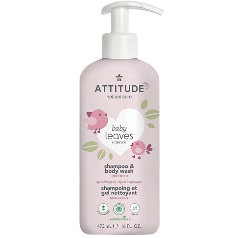 Attitude Baby Leaves 2 in 1 Shampoo & Body Wash - Fragrance Free