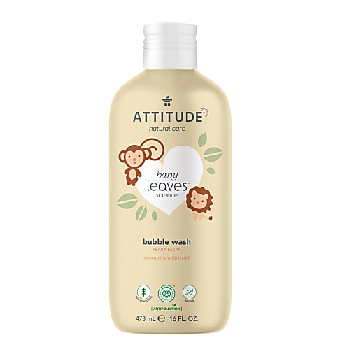 Attitude Baby Leaves Bubble Wash - Pear Nectar