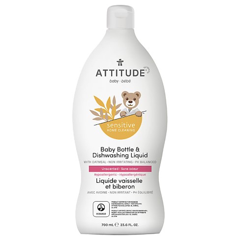 Attitude Sensitive Natural Baby Care -  Bottle & Dishwashing Liquid