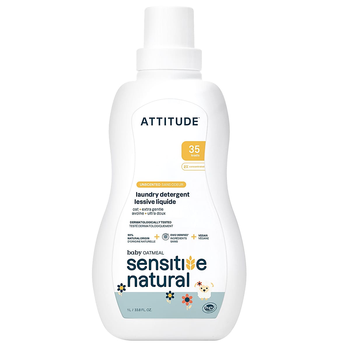 Attitude Sensitive Natural Baby Care Laundry Detergent 35 washes