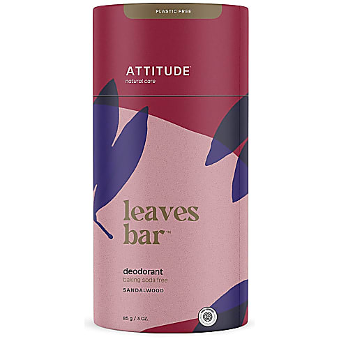 Attitude Leaves Bar Baking Soda Free Deodorant - Sandalwood