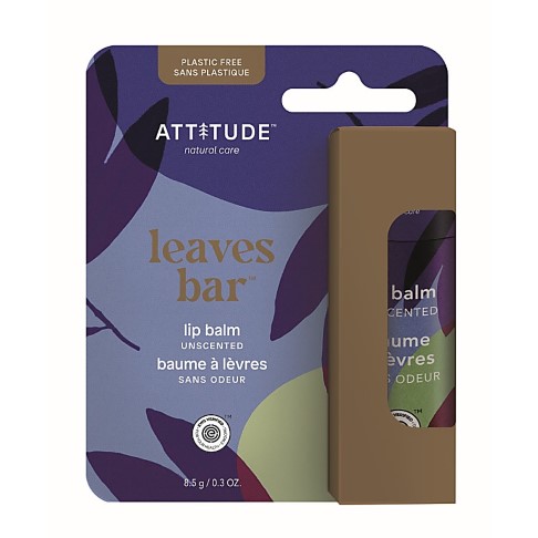 Attitude Leaves Bar Lip Balm - Fragrance Free
