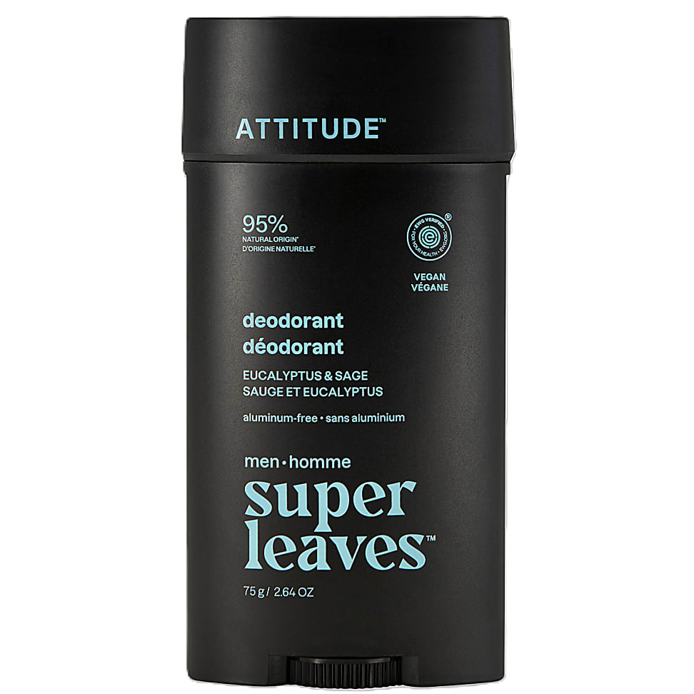 Attitude Super Leaves Deodorant for Men - Eucalyptus & Sage