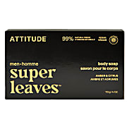 Attitude Super Leaves Body Soap for Men - Amber & Citrus