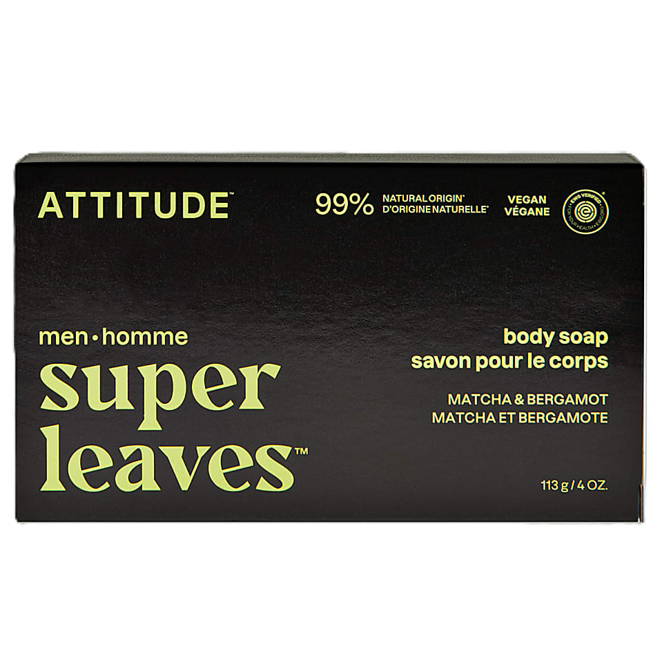 Attitude Super Leaves Body Soap for Men - Matcha & Bergamot