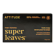 Attitude Super Leaves Body Soap for Men - Patchouli & Bourbon