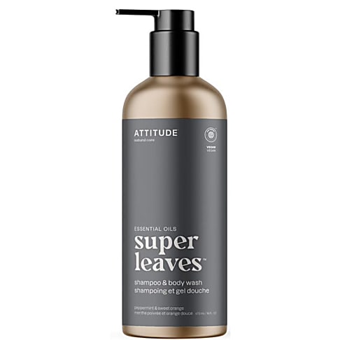 Attitude Super Leaves Essential Oils Shampoo & Body Wash - Peppermint & Sweet Orange