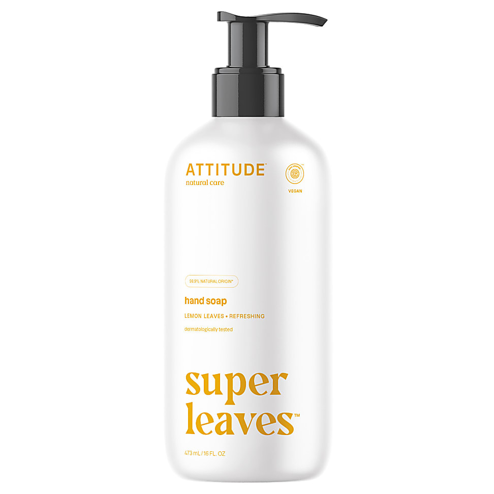 Photos - Soap / Hand Sanitiser Attitude Super Leaves Natural Hand Soap - Lemon Leaves ATTSLHSOAPLEM 