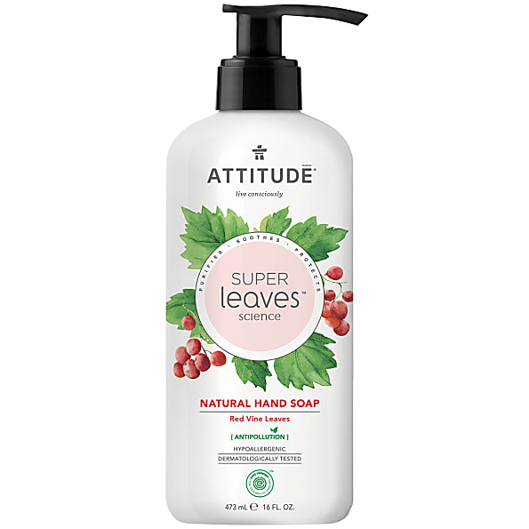 Photos - Soap / Hand Sanitiser Attitude Super Leaves Natural Hand Soap - Red Vine Leaves ATTSLHSOAPREDVIN 