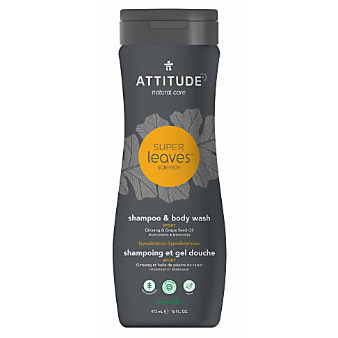 Attitude Super Leaves Shampoo & Bodywash 2 in 1 Sport