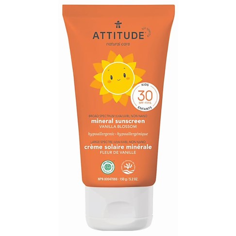Attitude Baby & Kids Mineral Sunscreen - SPF30 - Vanilla Blossom (150g)