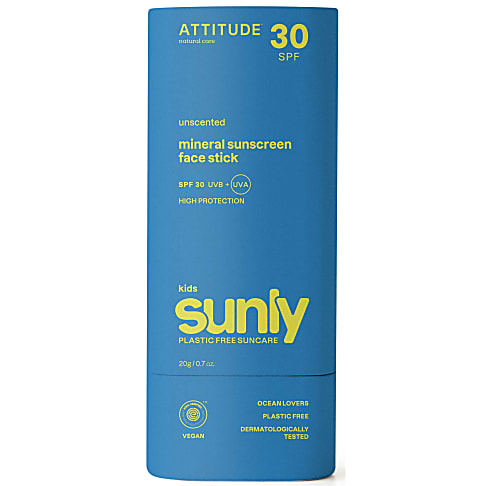 Attitude Kids Sunly Sunscreen Face Stick SPF30 - Fragrance Free