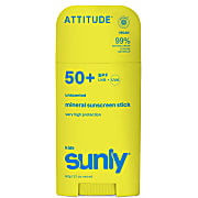 Attitude Sunly Mineral Sunscreen Stick Face & Body - Kids - SPF50 - Unscented