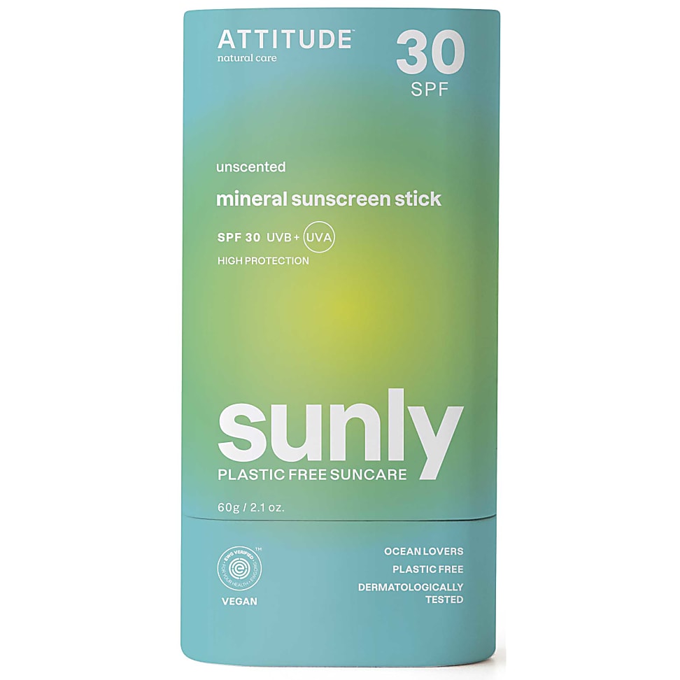 Attitude Sunly Sunscreen Stick Spf 30 - Fragrance Free