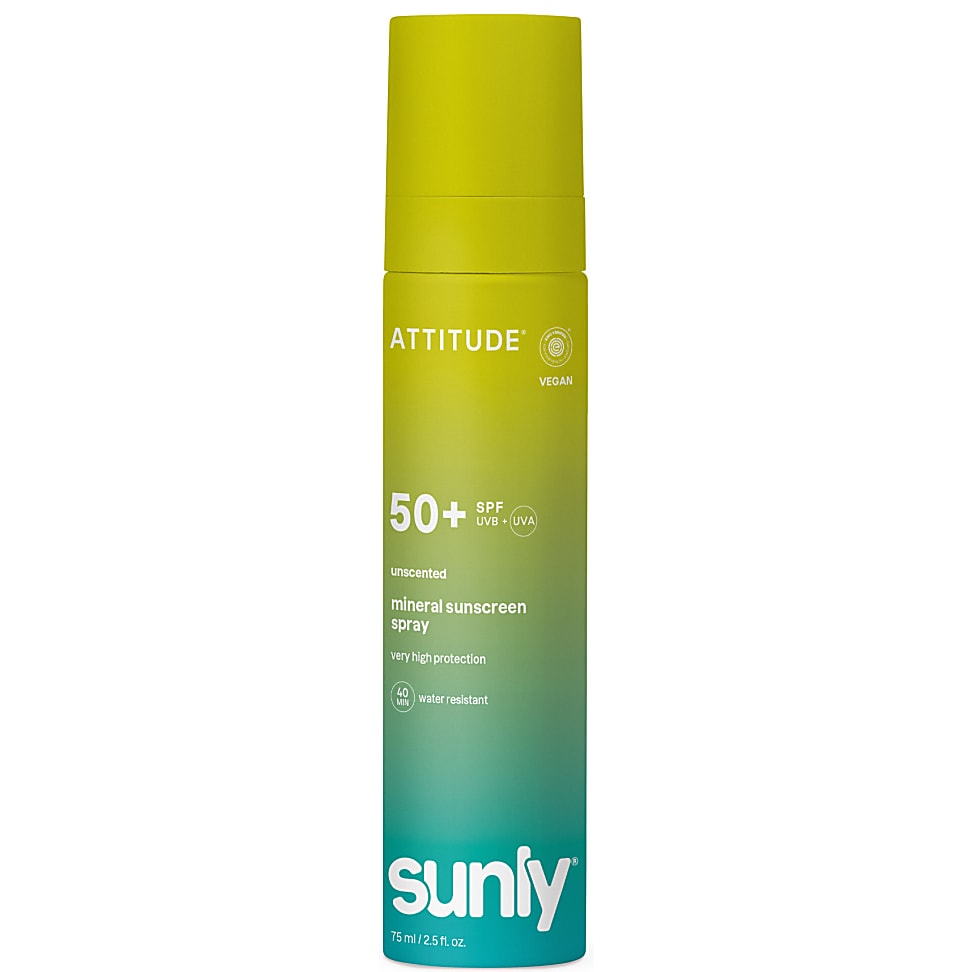 Attitude Sunly Mineral Sunscreen Spray Face & Body - SPF 50 - Unsce...