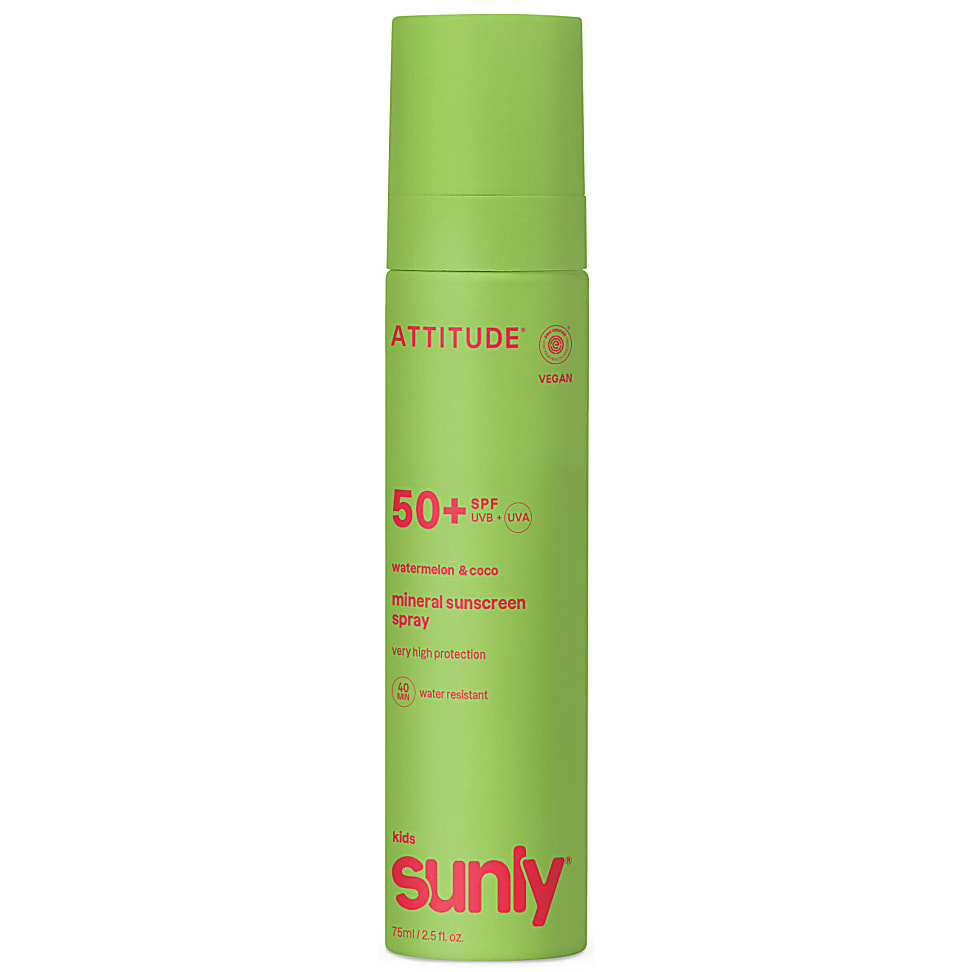 Attitude Sunly Mineral Sunscreen Spray Face & Body - Kids - SPF 50 ...