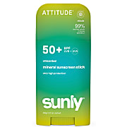 Attitude Sunly Mineral Sunscreen Stick Face & Body - SPF 50 - Unscented