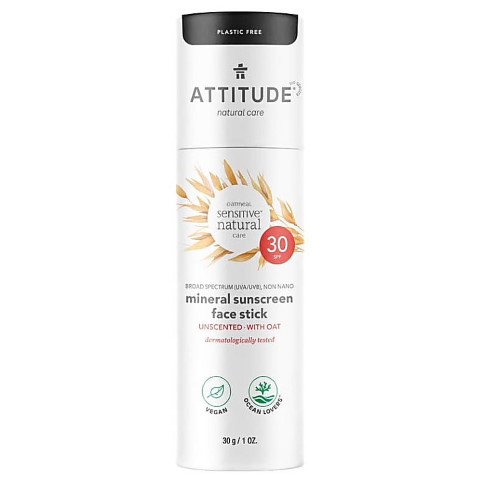 Attitude Mineral Sunscreen Face Stick - SPF 30 -  Sensitive Skin