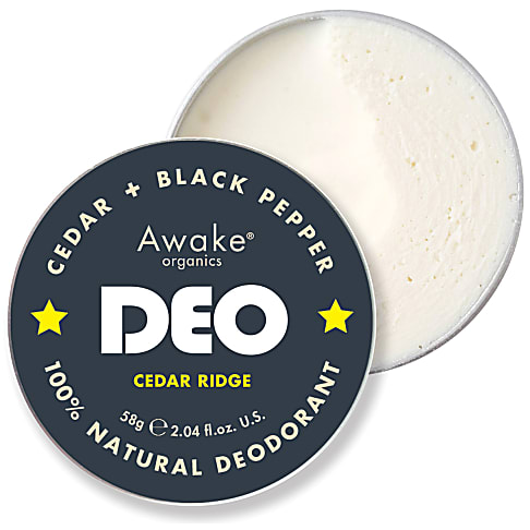 Awake Organics Cedar Ridge Natural Deodorant - Cedarwood + Black Pepper