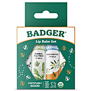 Badger Balm Classic Lipcare Kit - Green (x4 lip balms)